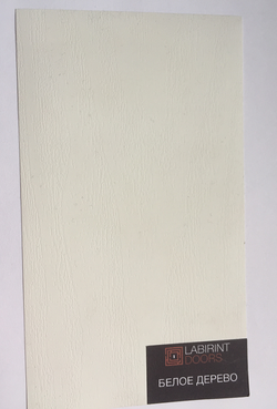 Входная металлическая дверь CARBON (Карбон) с зеркалом 18 Белое дерево (текстура дерева) / Графит Лофт