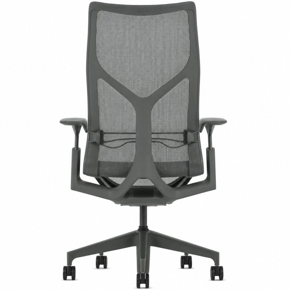 Кресло Herman Miller Cosm, высокая спинка, цвет Carbon, регулируемые подлокотники