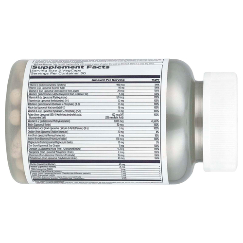 KAL, Липосомальные мультивитамины, 60 растительных капсул