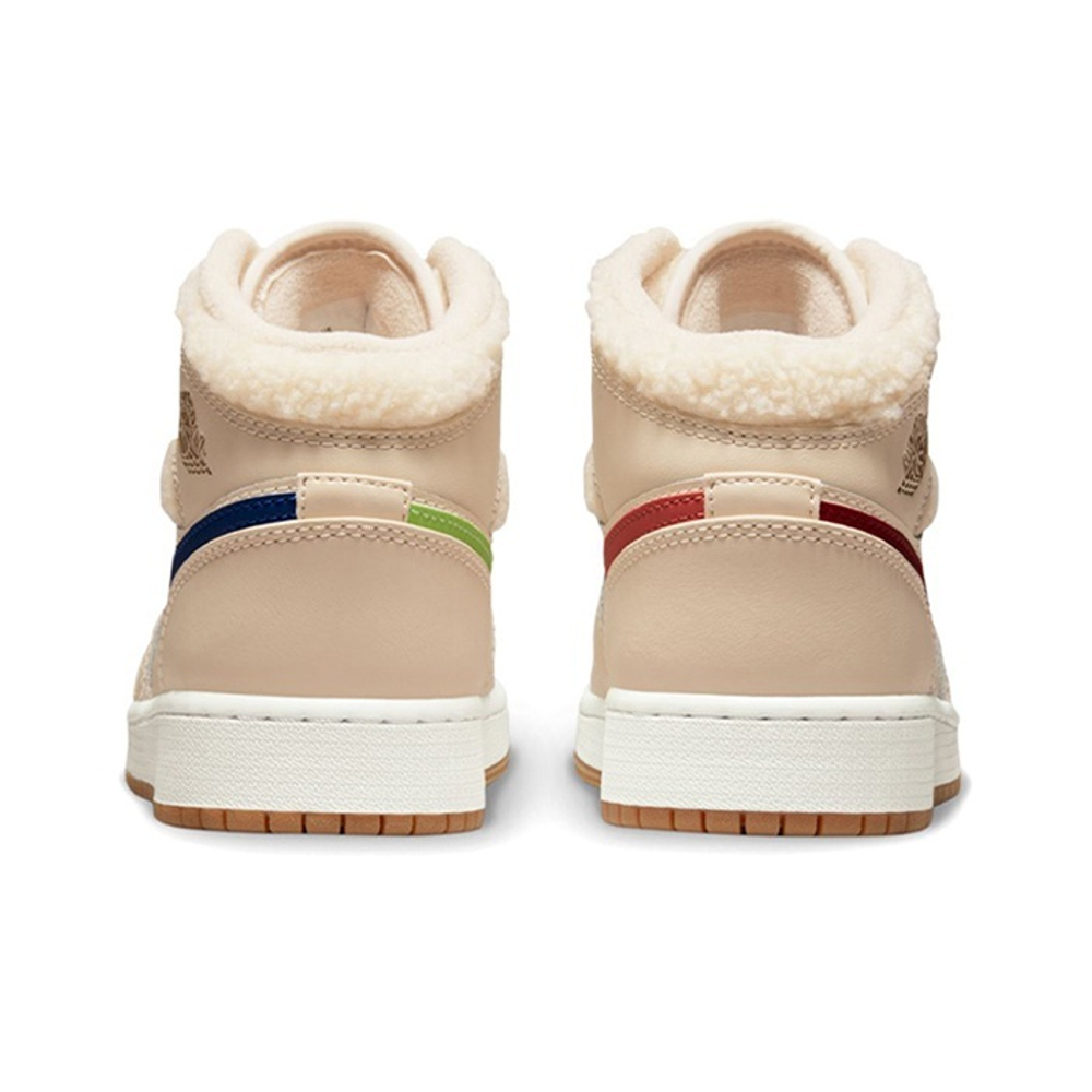 Кроссовки Air Jordan 1 Mid Fleece Swoosh