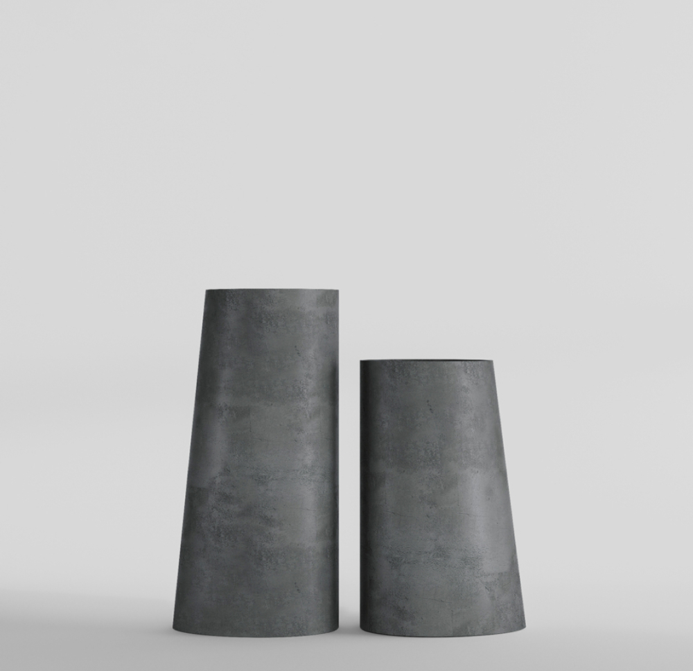 Кашпо, коллекция Concrete (Midnight), форма DUET