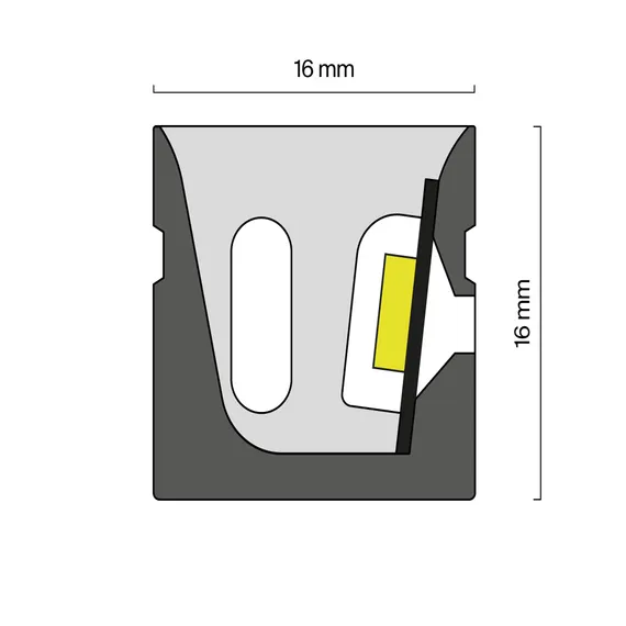 Гибкий неон 16х16 24В 10Вт/м 3000K IP67 10м (боковой изгиб) Led Strip 432014