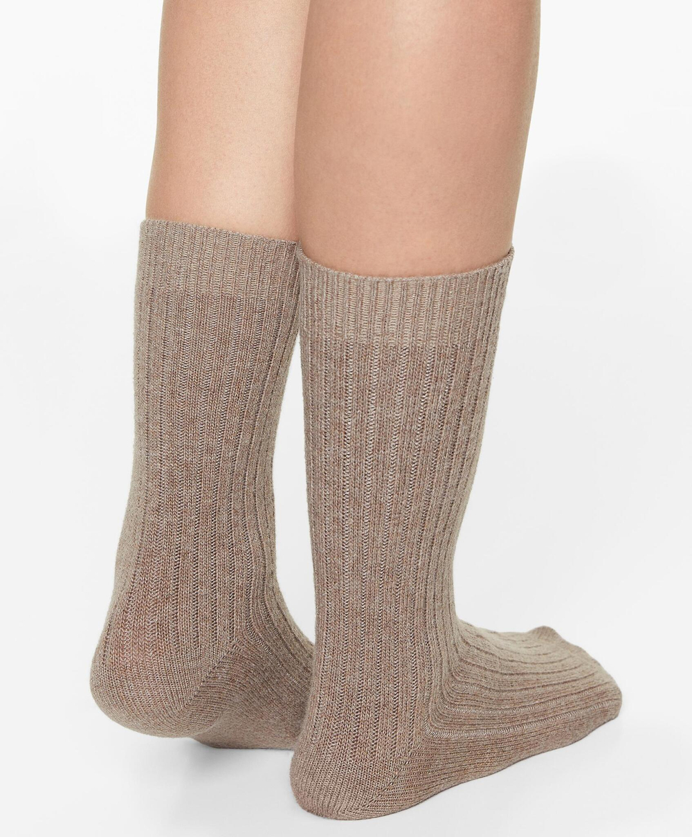 Oysho Классические носки, коричневый меланж