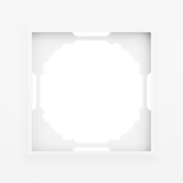 Рамка 1-я,  Wave глянцевый белый,  серия A07