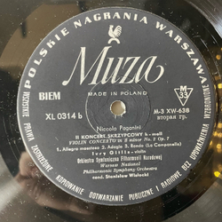 Винтажная виниловая пластинка LP Paganini Паганини, Ivry Gitlis, Warsaw Philharmonic Orchestra, Stanis aw Wis ocki, Violin Concertos No. 1 And No. 2 (Польша 1968)