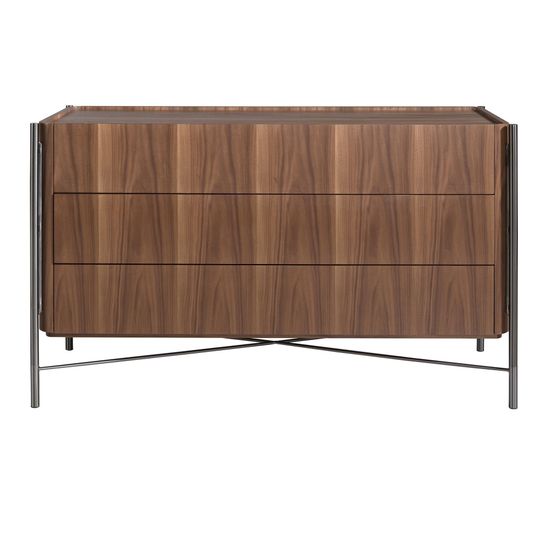 Комод 7139/MC2201DR из ореха и затемненной стали