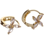 Серьги из гиппоалергенного металла со стразами «ПАЛУМНА», звезда, цвет золото и серебро, 1,3-dсм