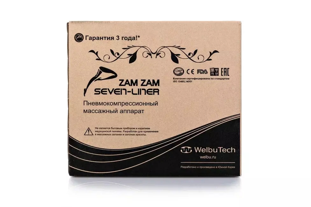 Аппарат для лимфодренажа, прессотерапии, массажа Zam Luxury  5 камер/стандартный комплект треугольный тип стопы