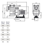 Насос Hayward HCP40753E KAN760 T2 IE3 (380В, 104.5 м3/ч, 7.5HP)