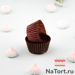 Капсулы бумажные Коричневые 35*25 мм, 500 шт