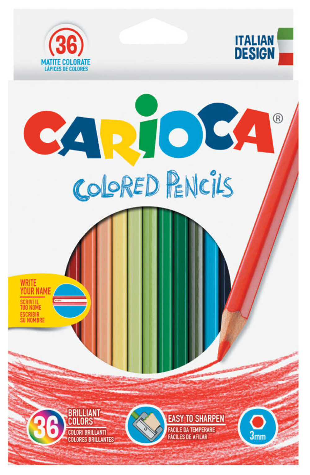 Карандаши цвет. 36цв  Carioca  с точилкой