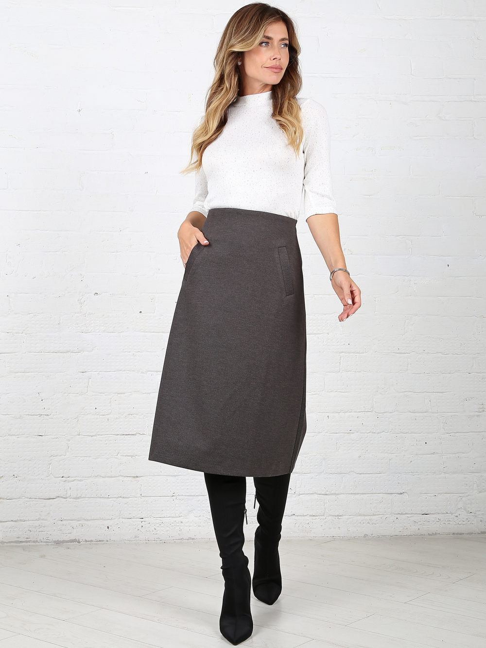Юбка 2672707 серый
