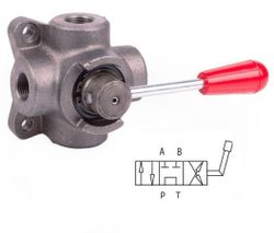 Четырехходовой дивертор 3/8" открытый центр 003.420.000, 60 л/мин, 300 бар