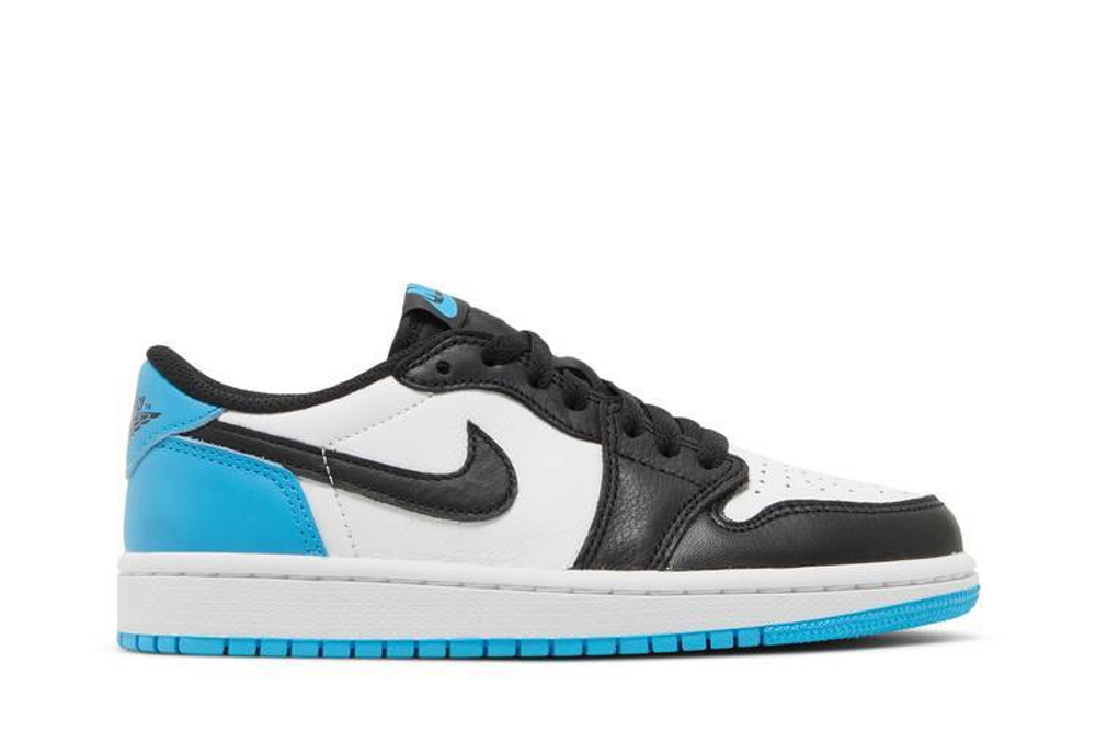 Кроссовки Jordan Air Jordan 1 Og "Black Blue Toe" (Женская размерная сетка)