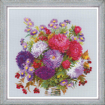 "Букет с астрами"-1773 вышивка
