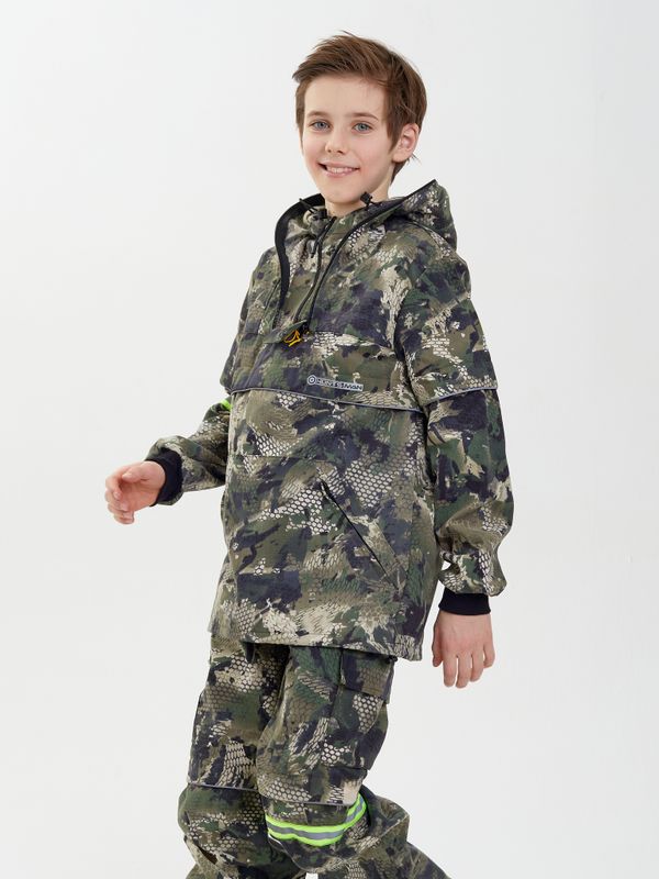 Костюм летний Антигнус-Детский ткань Твил-Пич цвет Зеленый питон