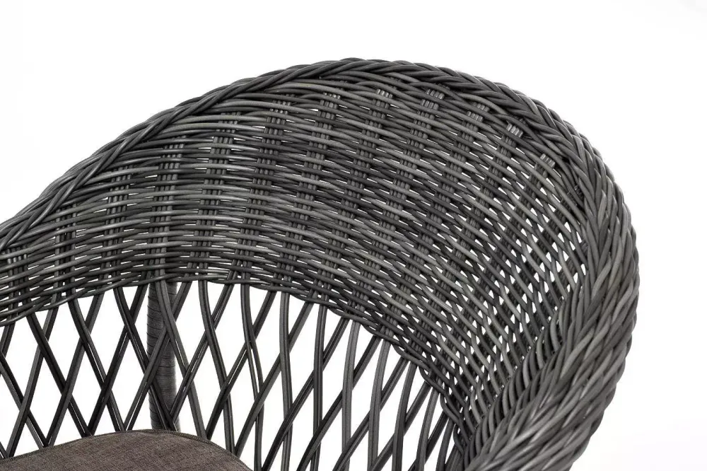 "Дольче" обеденная группа из искусственного ротанга, цвет графит