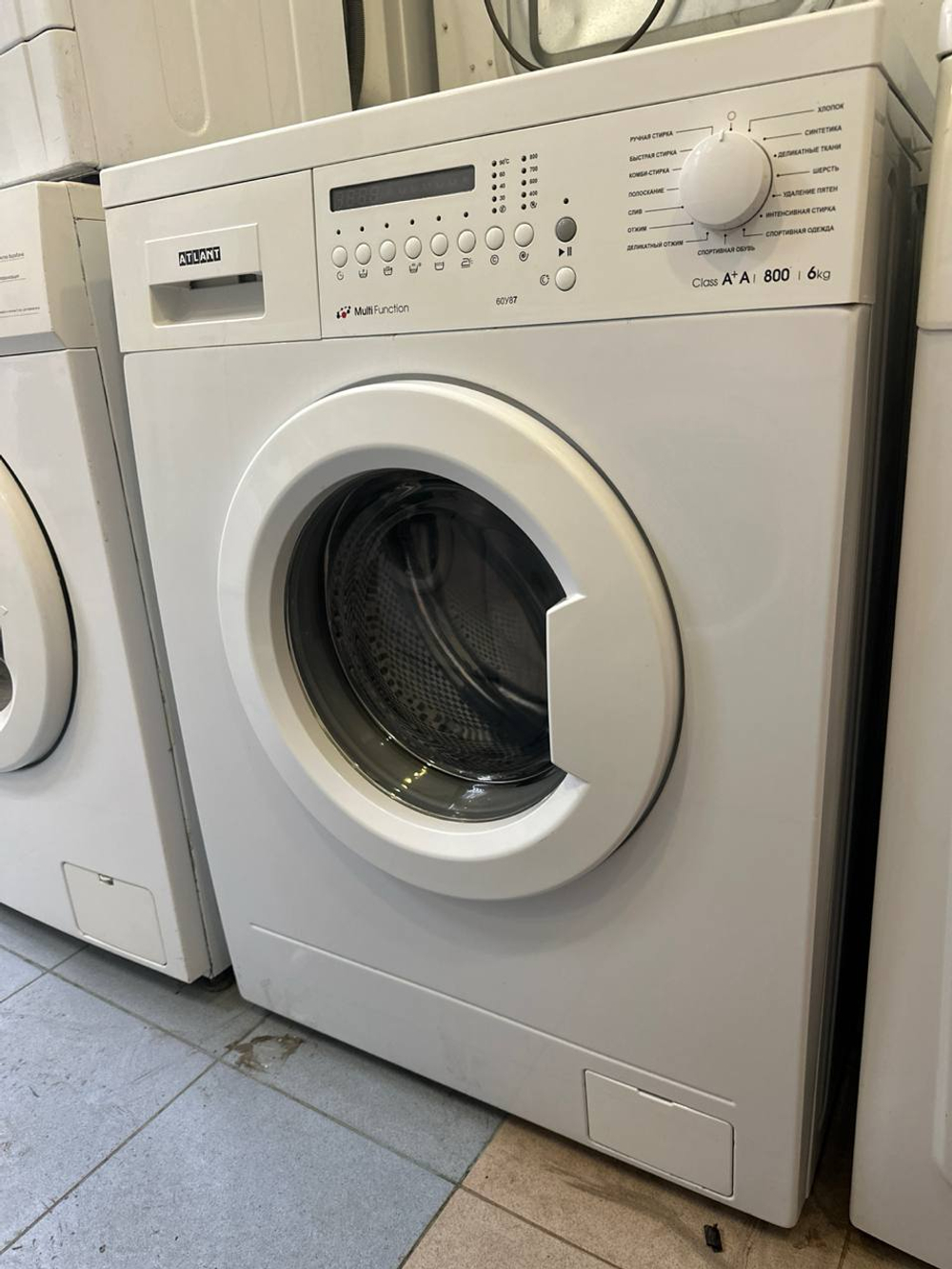 Стиральная машина ATLANT 60У87 б/у фронтальная 6 кг до 800 об/мин