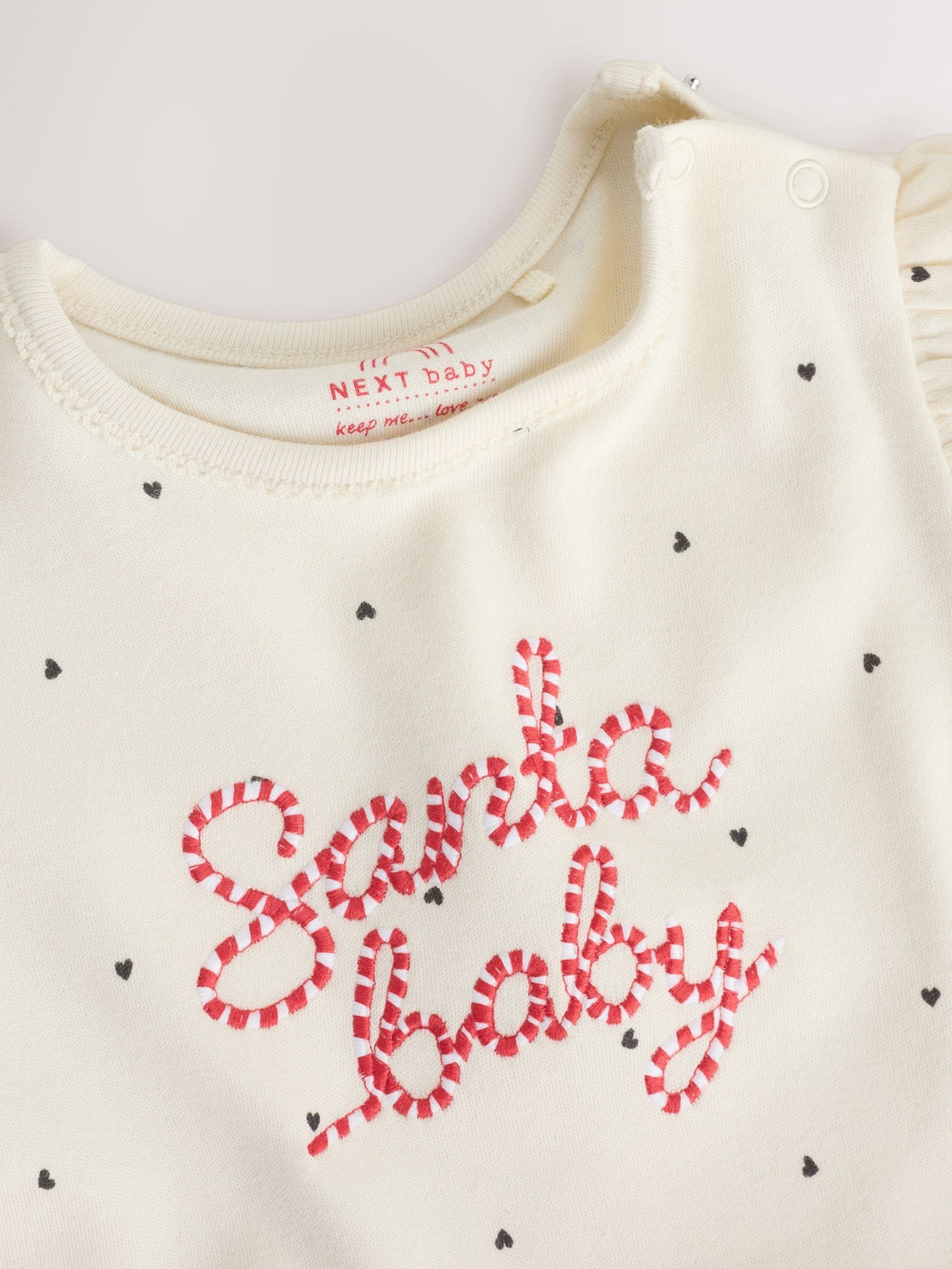 Комбинезон / Cлип для девочки Next F34-048, Молочный, Красный