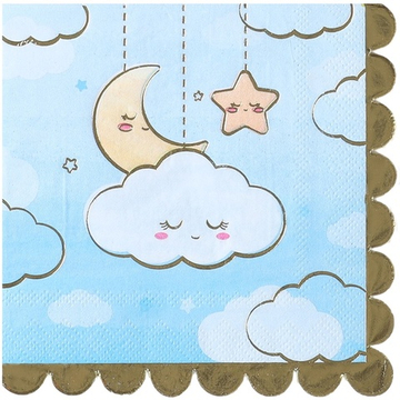 Салфетки «Детские грезы» в голубом цвете, 25 см, 6 шт