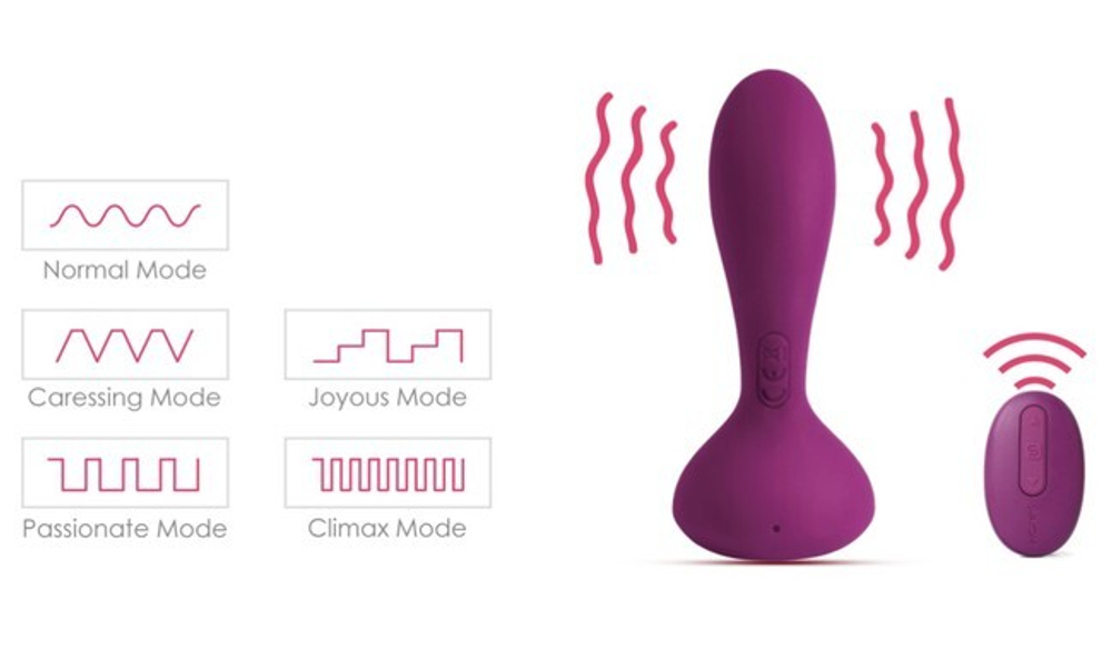 Супер мощная анальная втулка - массажер простаты Svakom Jullie Violet, фиолетовый (Цвет: фиолетовый с золотым)