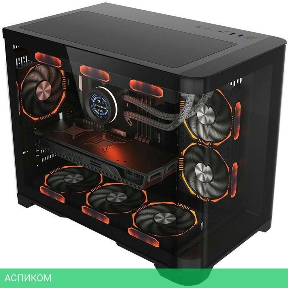 Корпус 1stPlayer UV6 без БП Black (UV6-BK-2FC7R-1FC7)