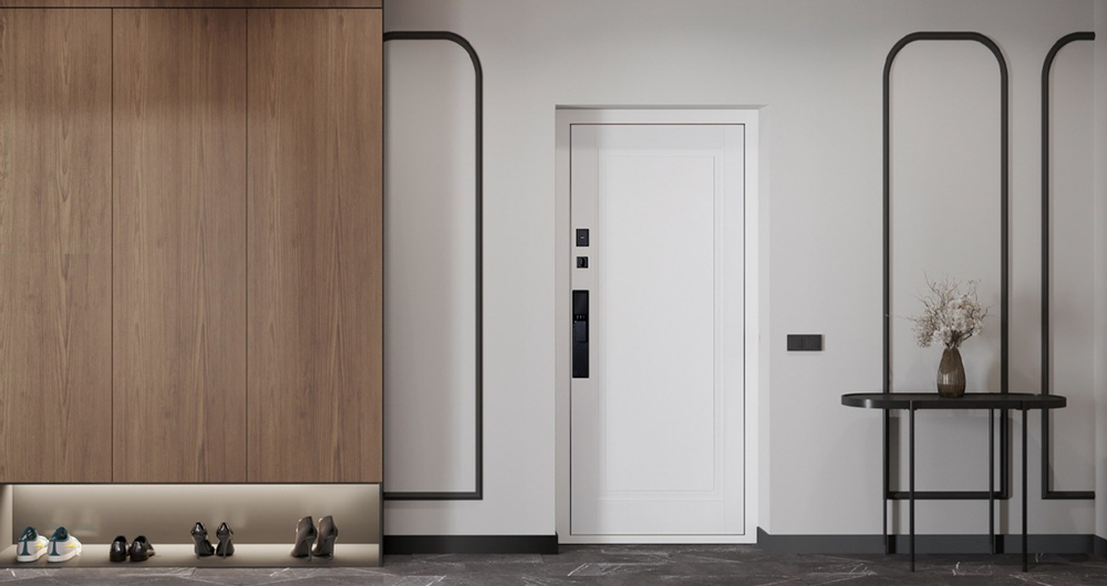 Стальная дверь "Амстердам" (биометрический замок Y12). Заказная модель.