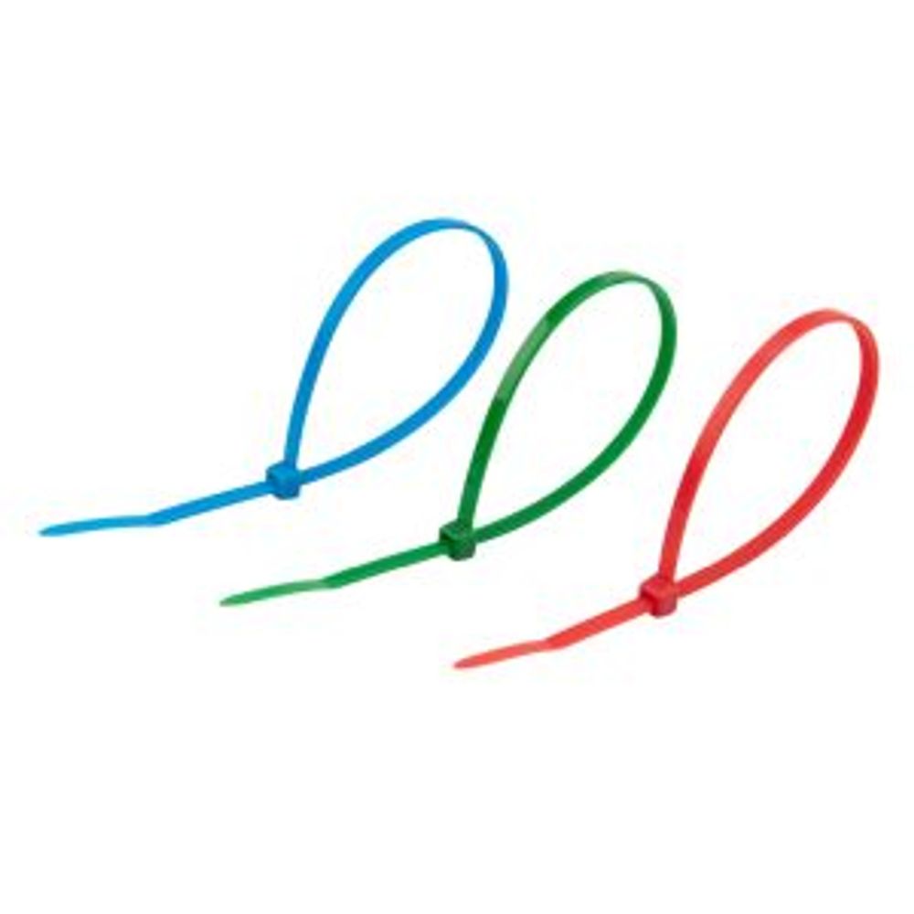 Стяжка кабельная нейлоновая 200x3,6мм, набор 5 цветов (25 шт/уп) REXANT
