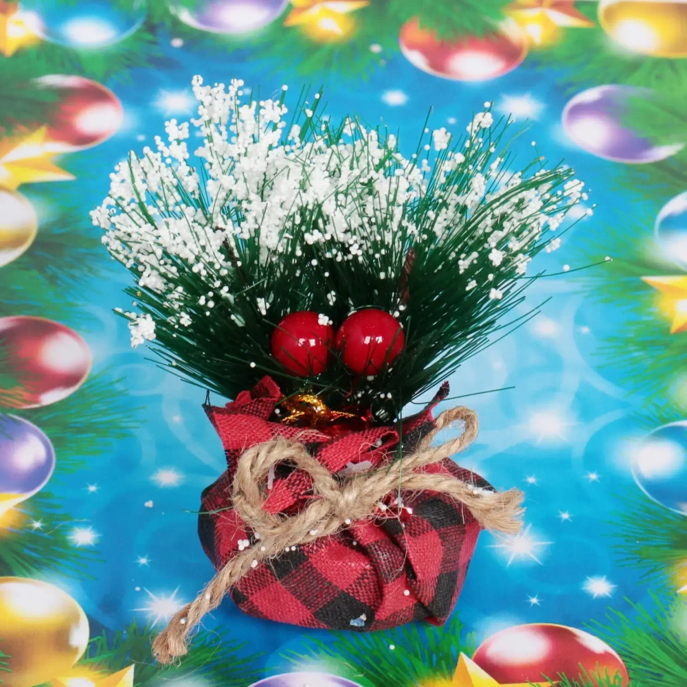 Композиция новогодняя «Веточка с подарками» 11 см