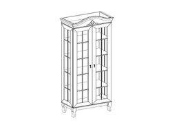 Витрина Стефани -2, дуб белый