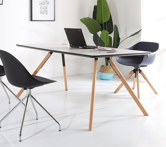 Обеденный стол Arne 160х90 см меламин белый