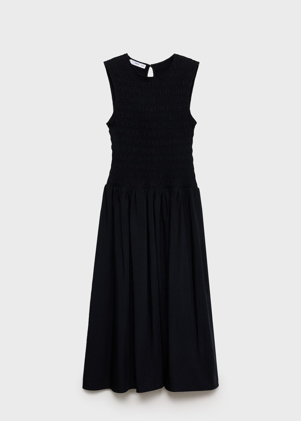 Расклешенное платье с жатым лифом