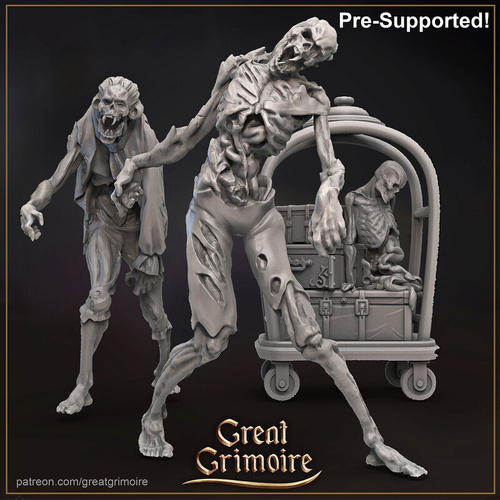 Зомби набор Нежить Монстр Существо  миниатюра для dnd, днд, pathfinder, фентези, Настольная игра, НРИ, Варгейм, РПГ