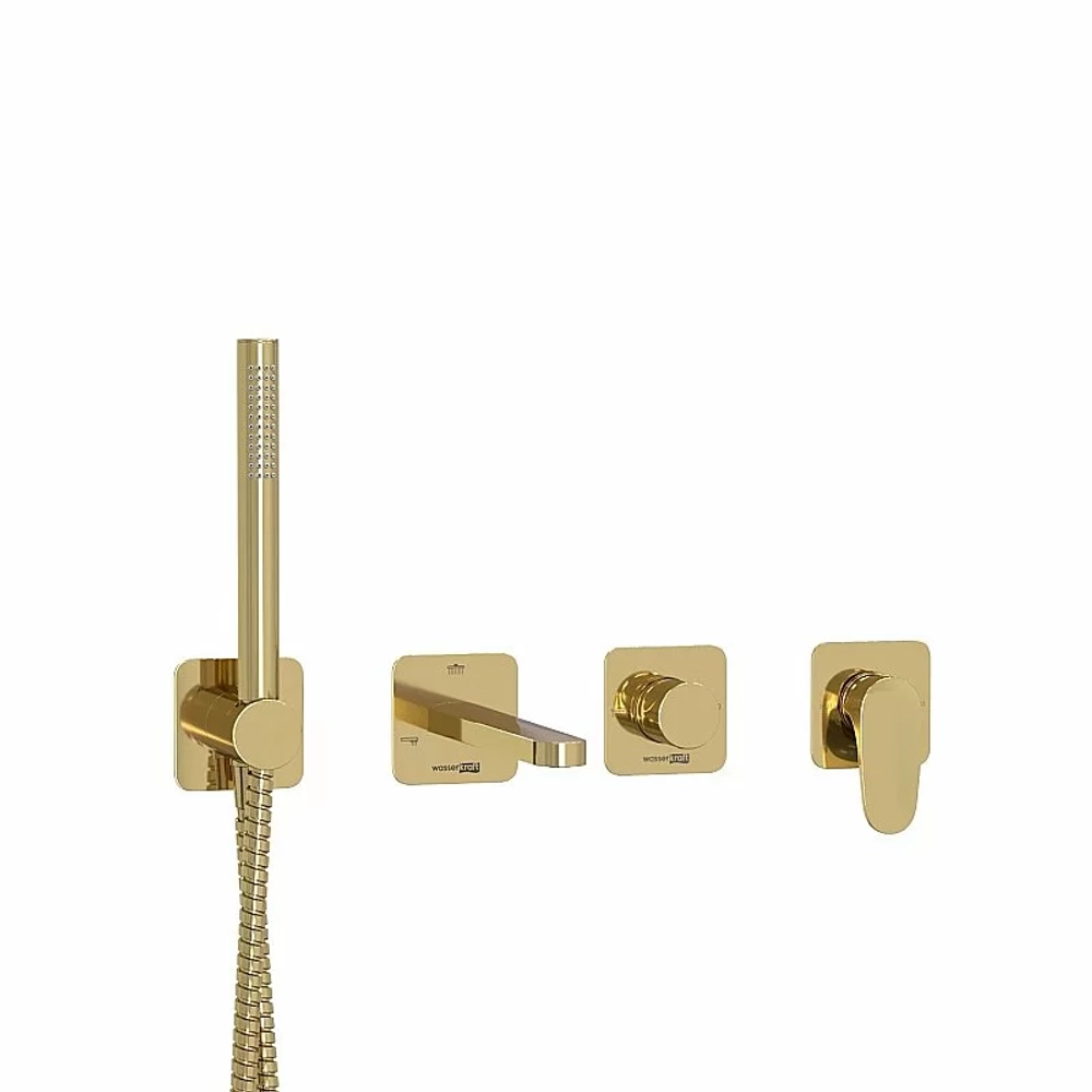 Смеситель для ванны WasserKRAFT Neckar SET2854 золото