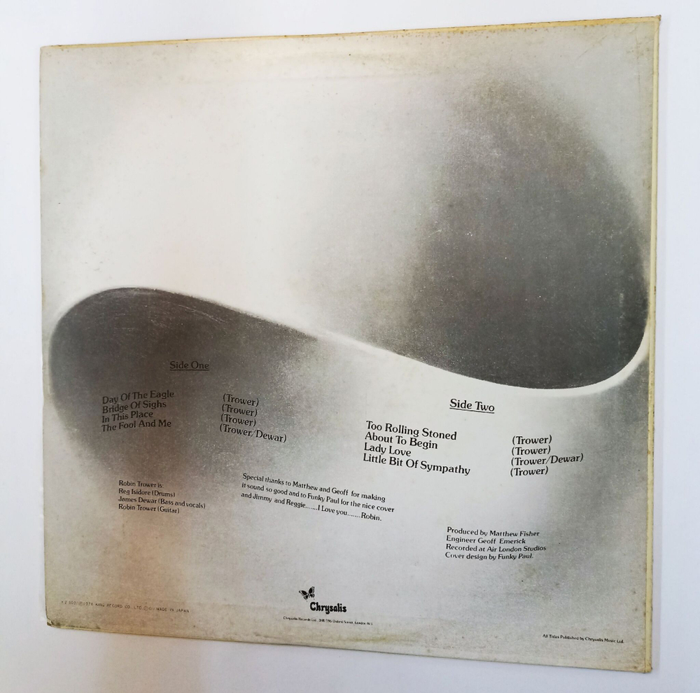 Винтажная виниловая пластинка LP Robin Trower Bridge Of Sighs (Japan 1977) (No Obi)