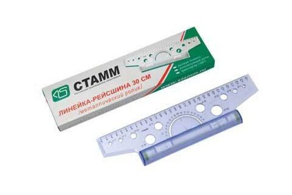 Рейсшина инерционная 30см Стамм мет. ролик ЛР25