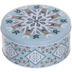 Банка жестяная «Снежинка» 800мл 13,6*7,3см