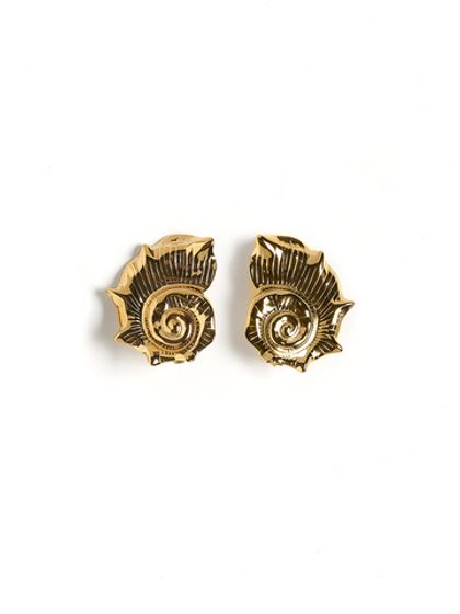 Серьги "Fire shell" Gold