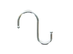 Крючок S-образный малый металлический, на рейлинг до 2см