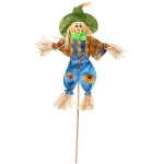 Фигура садовая «Пугало - Джорджик» в салатовой шляпе 30 (50) см ДоброСад