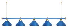 Лампа STARTBILLIARDS 5 пл. (плафоны золотые,штанга золотая,фурнитура золото)
