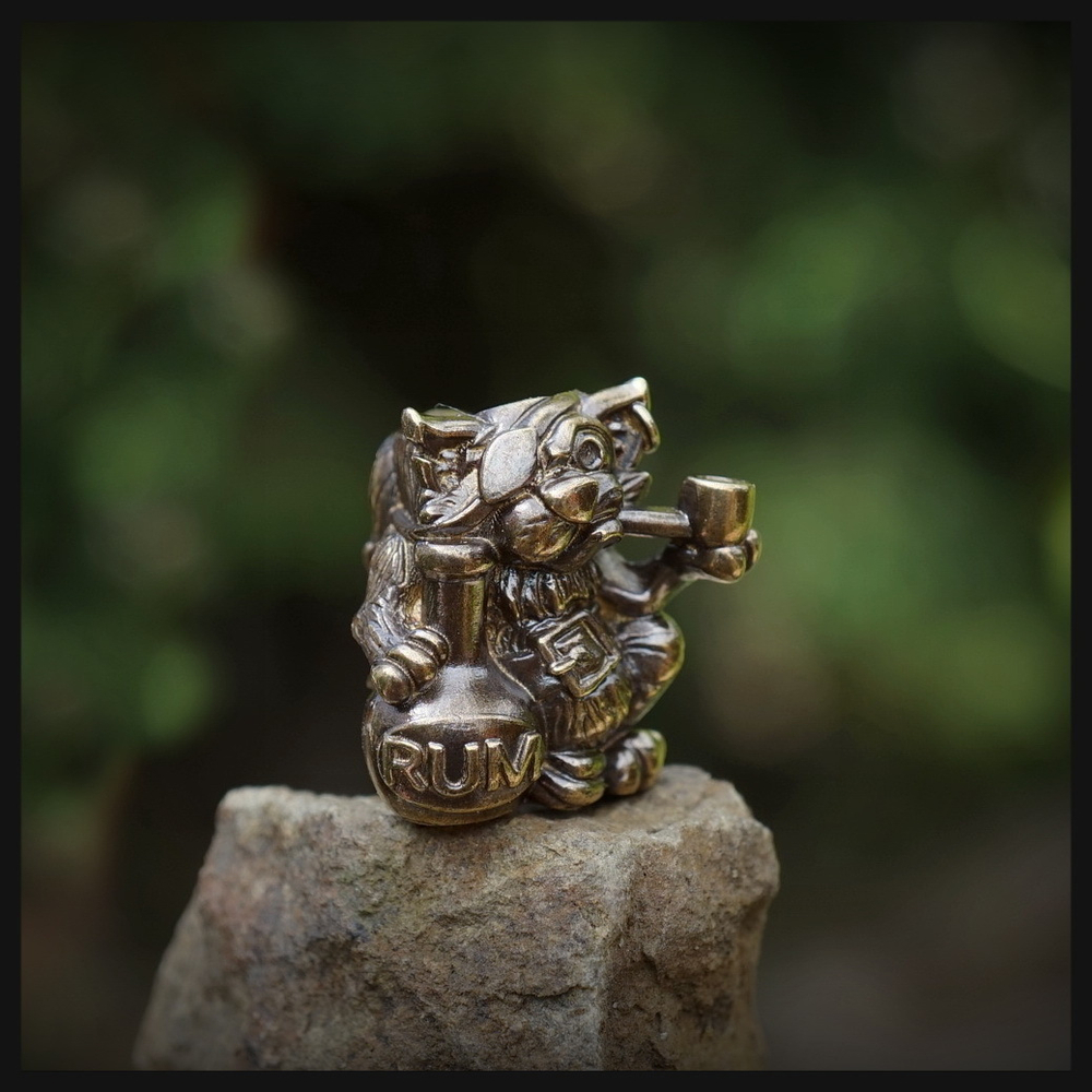 Бусина "ЙхоКот" для темляков или браслетов , латунь