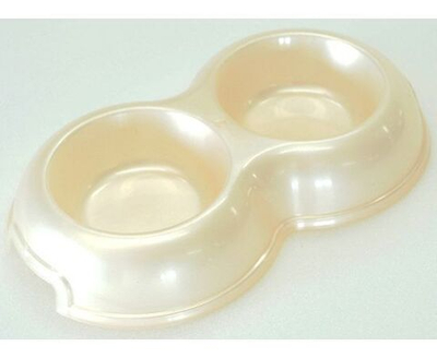 HOMEPET 2х200 мл миска для животных бежевый перламутр 3530294