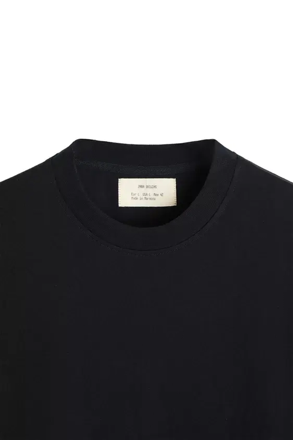 ZARA ФУТБОЛКА ИЗ ПЛОТНОЙ ТКАНИ, ИНДИГО