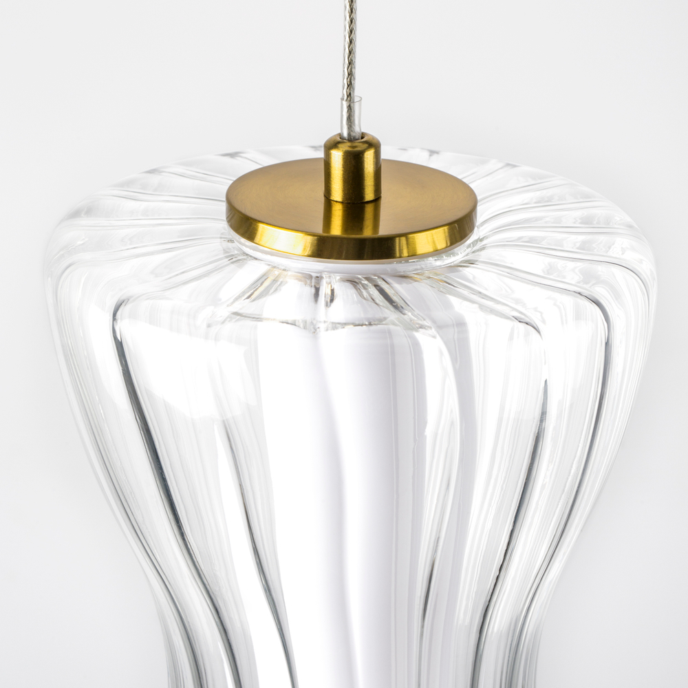 800013 Люстра BOTTO LED 6W 760LM ЛАТУНЬ/ПРОЗРАЧНЫЙ/БЕЛЫЙ 3000K