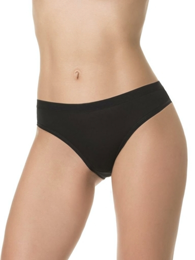 Бамбуковые трусики-бразилиана с ажурной задней частью (Размер: XL) (Цвет: черный)