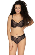 Соблазнительные трусики-бразилиана из нежного гипюра (Размер: M) (Цвет: черный)