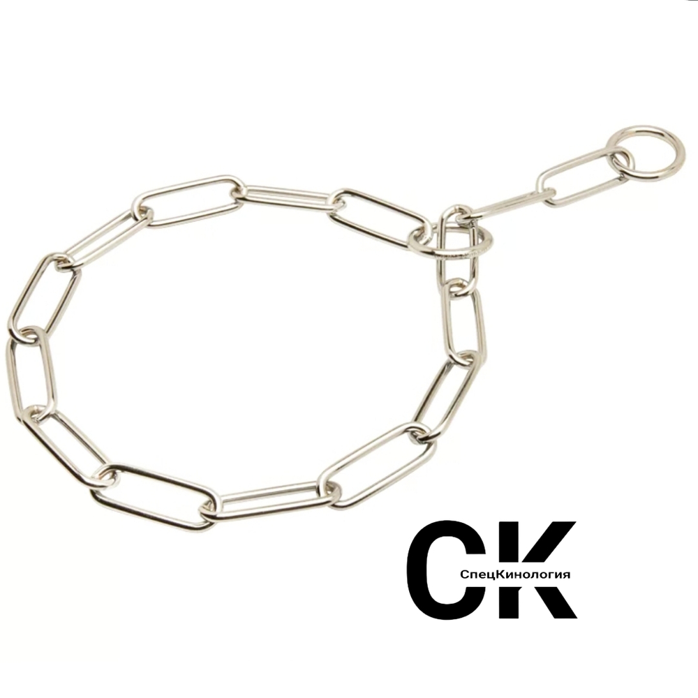 Рывковая цепь нержавеющая сталь очень крупное звено СпецКинология