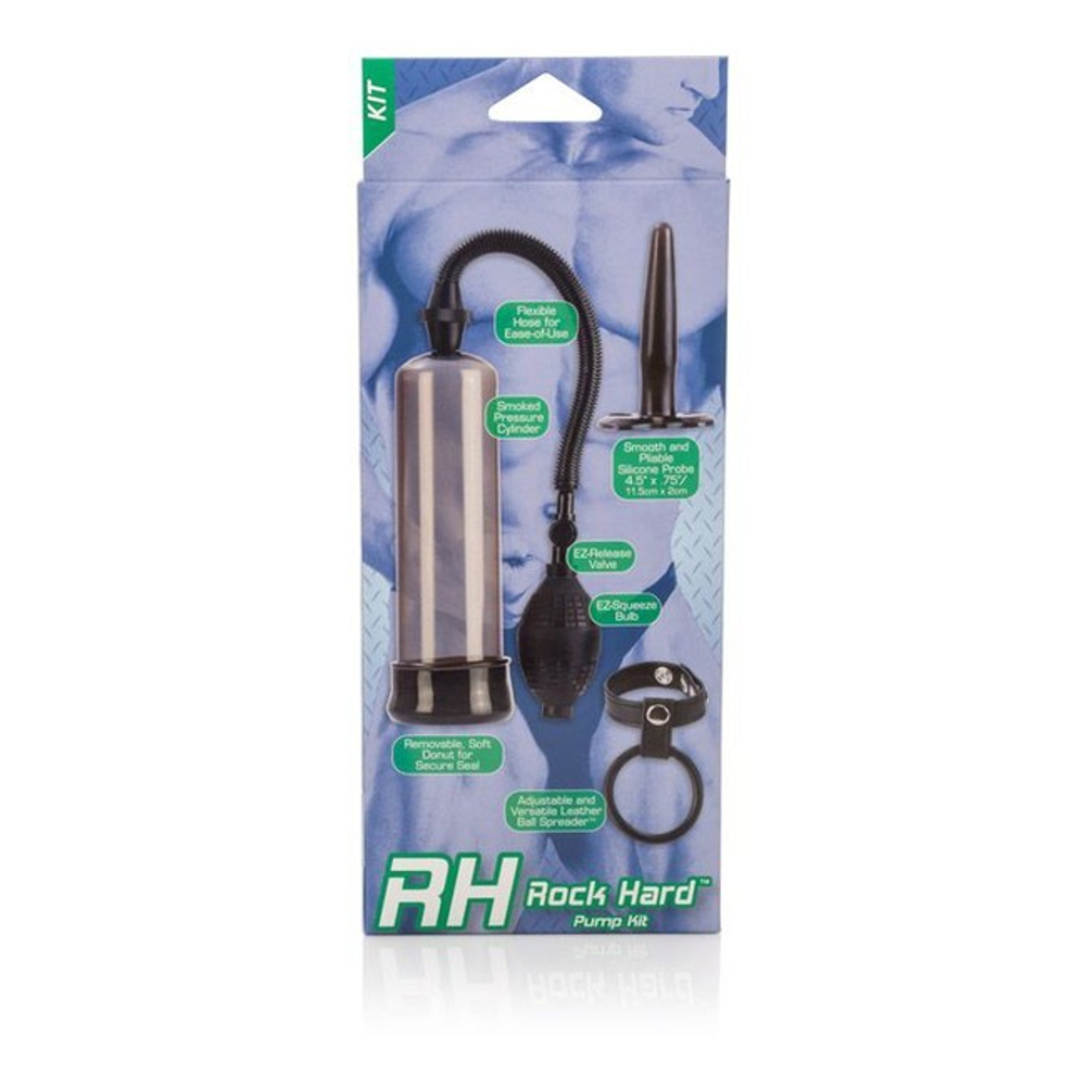 Набор с вакуумной помпой Rock Hard Pump Kit (Цвет: черный)