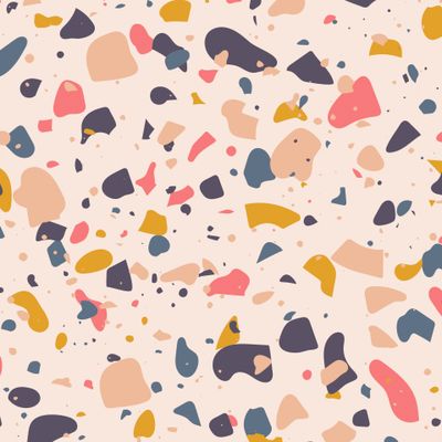 Абстрактная разноцветная мозаика в стиле терраццо